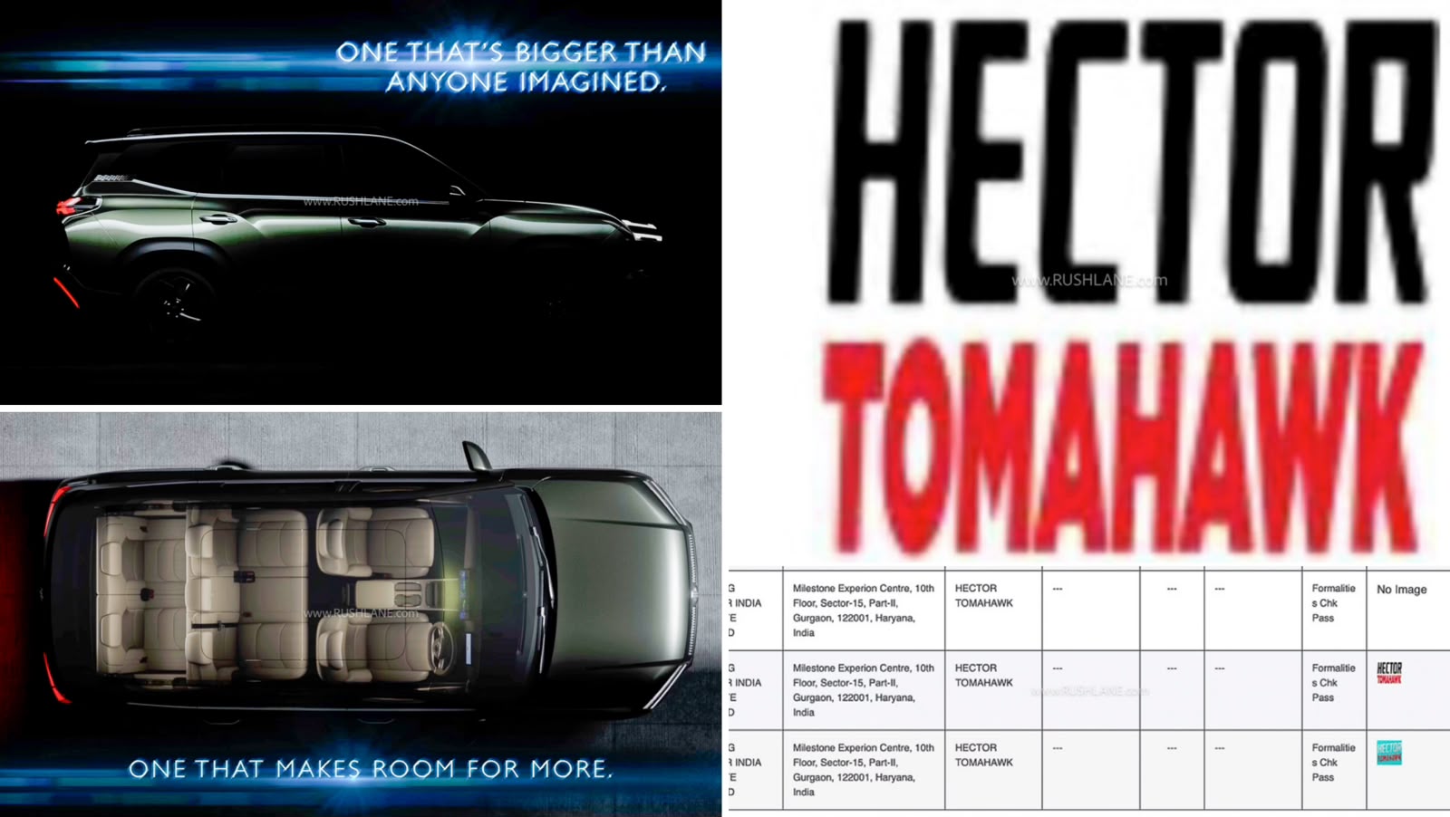 MG Hector Tomahawk EV Name Patented For New 7 Seater Electric SUV – Bookings Open