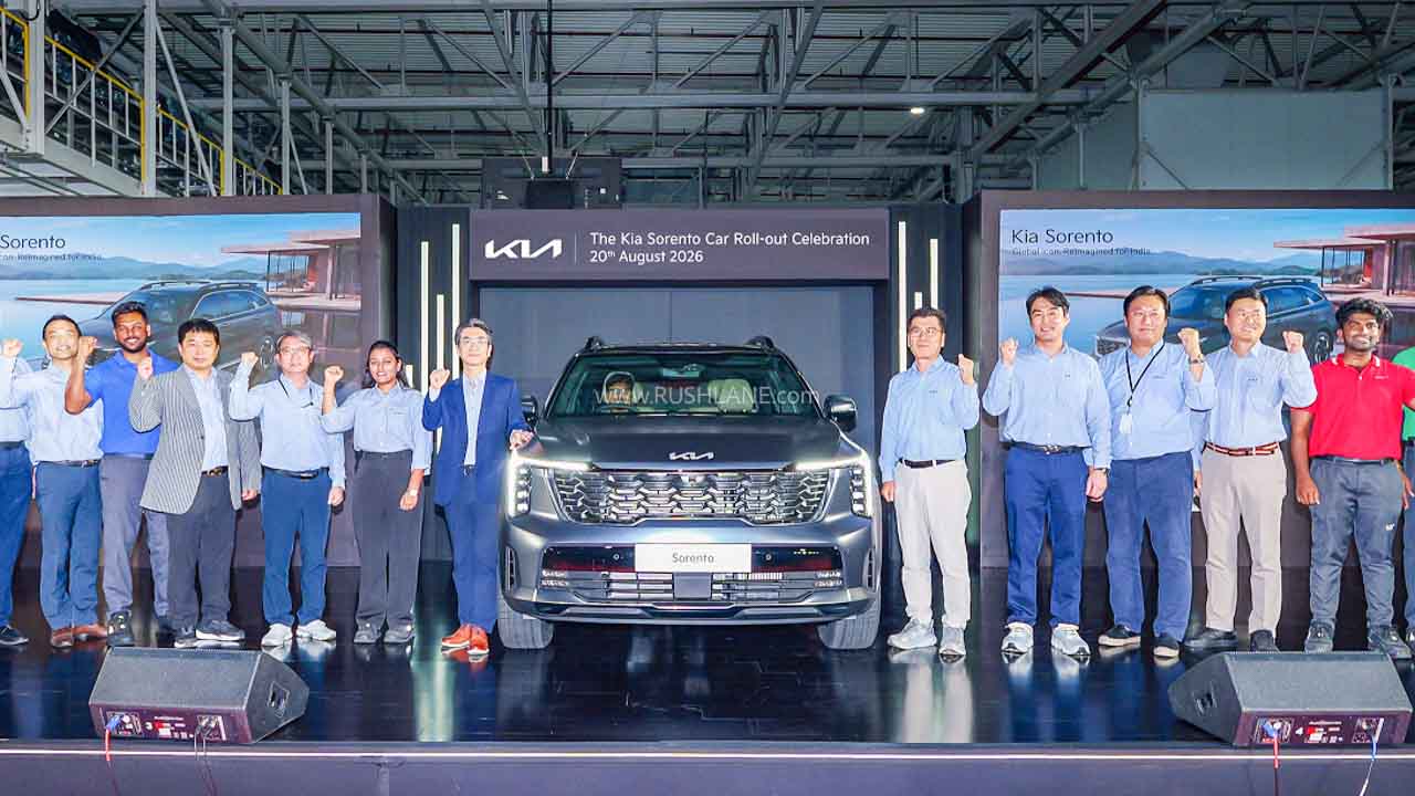 First Kia Sorento Hybrid SUV Rolls Out Of India Plant – Production Starts