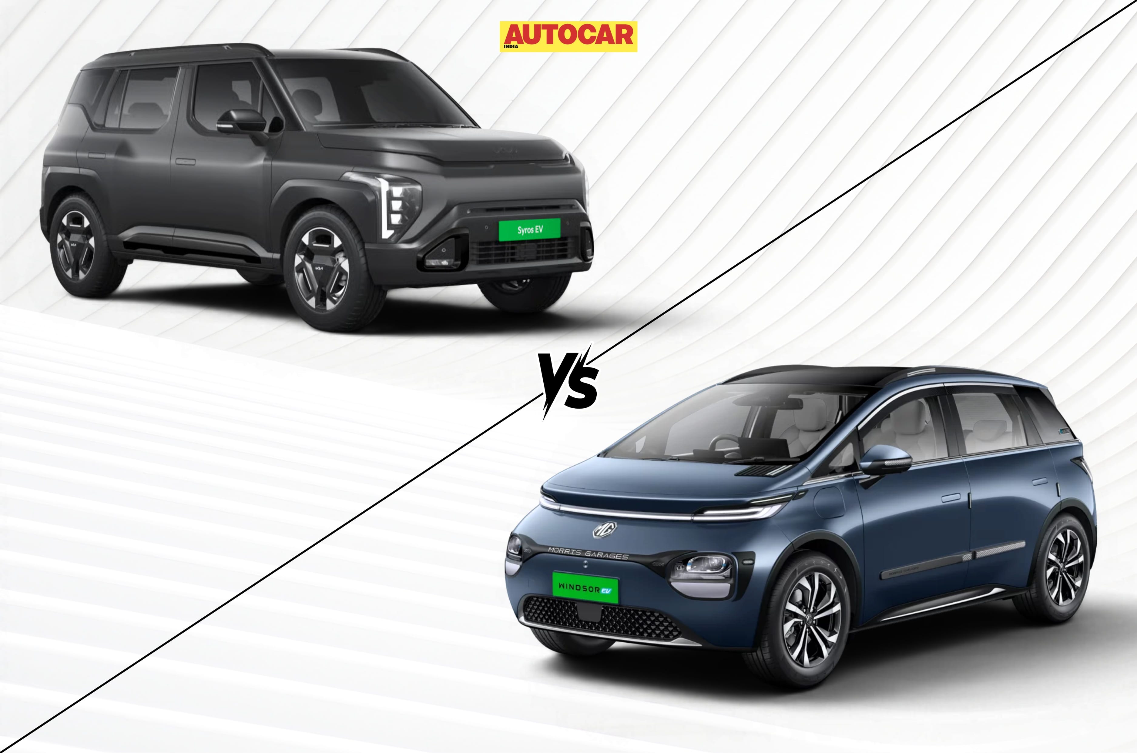 Kia Syros EV vs MG Windsor EV top-spec: Specs, features and price compared