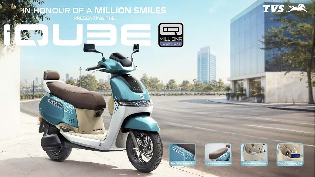 New TVS iQube MillionR Edition Launch Price Rs 1.40 Lakh – More Storage, Type C Port