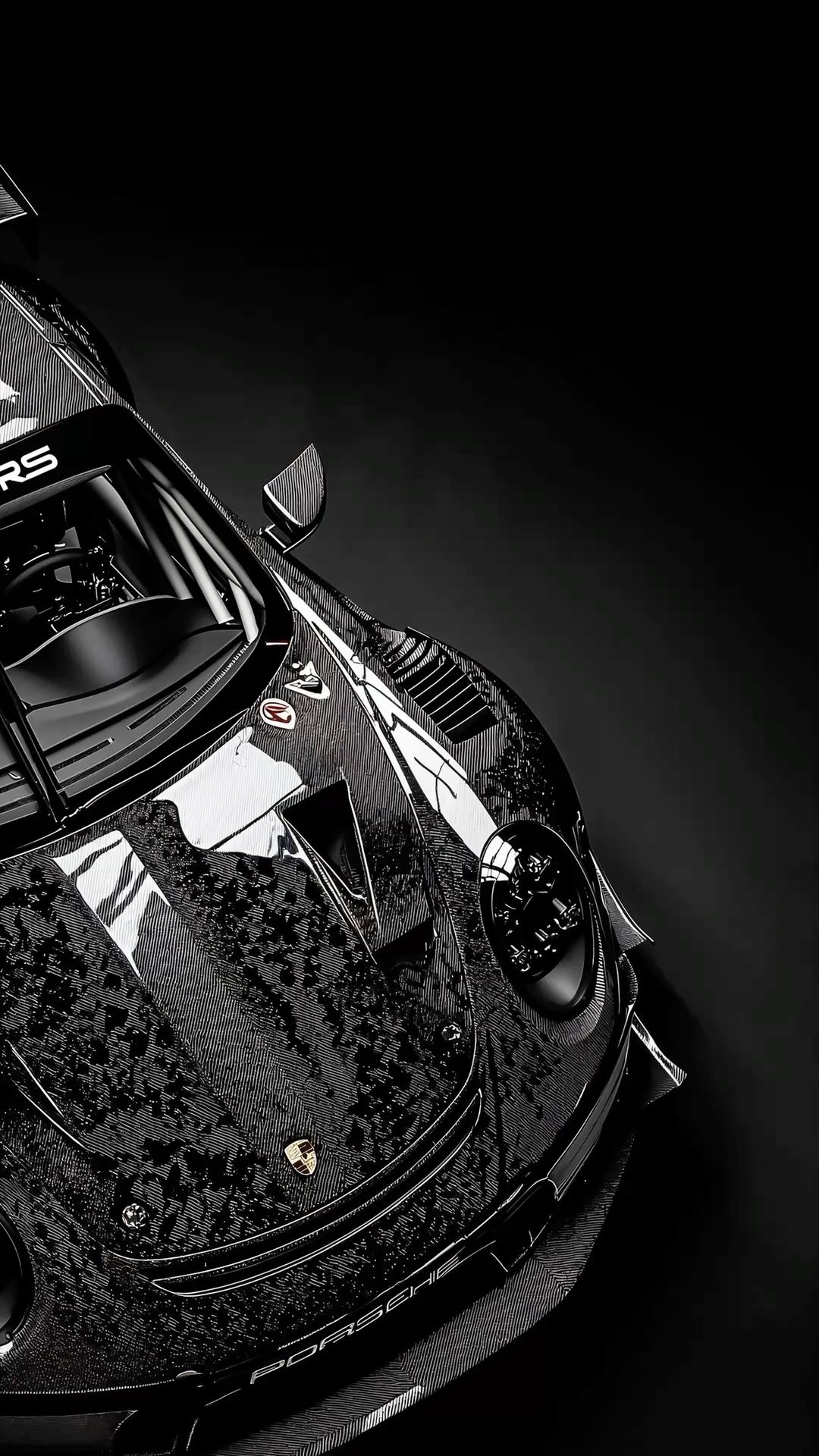 a black and white photo of a sports car