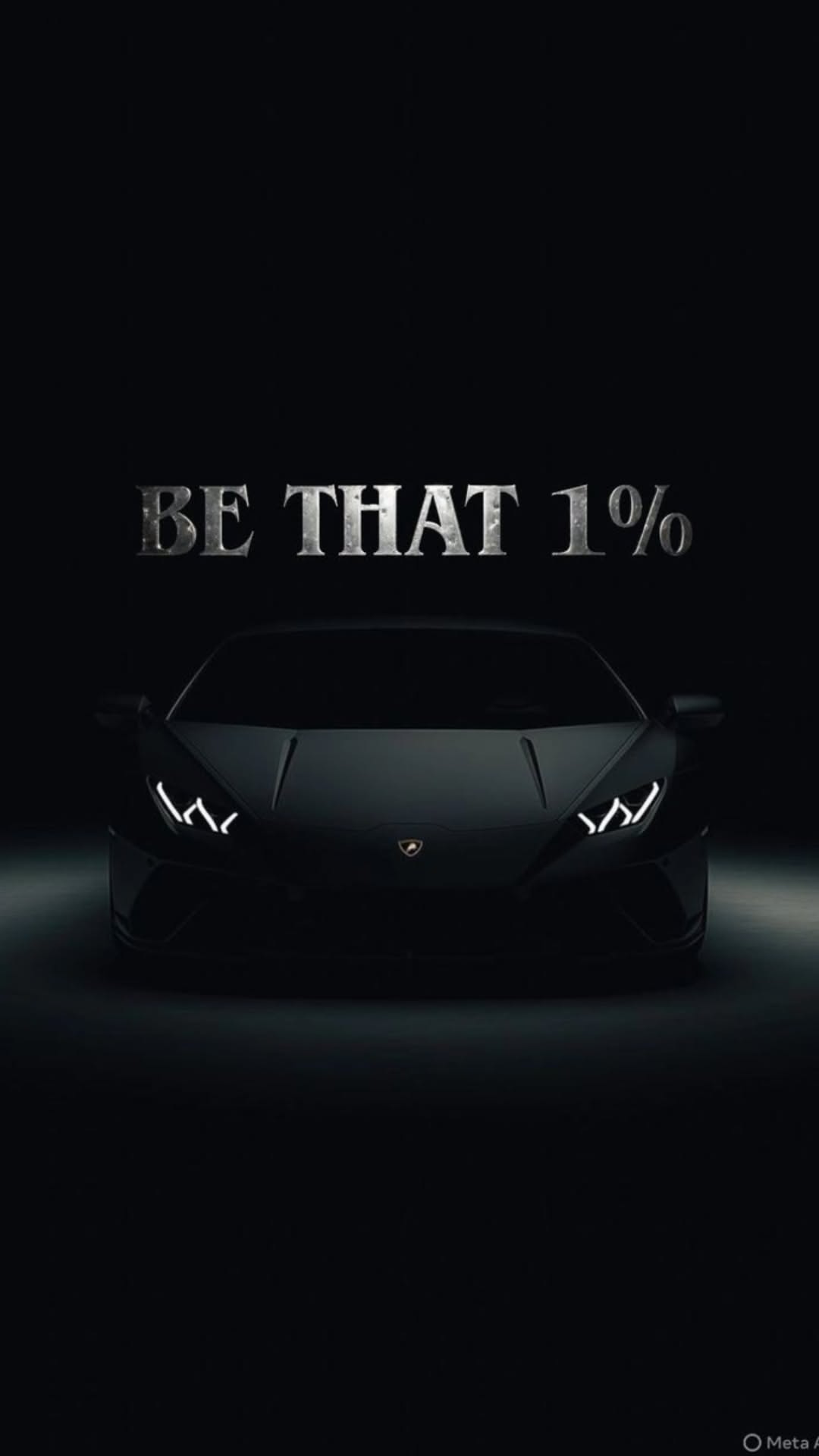 a black lamb car with the words be that 1 % written on it