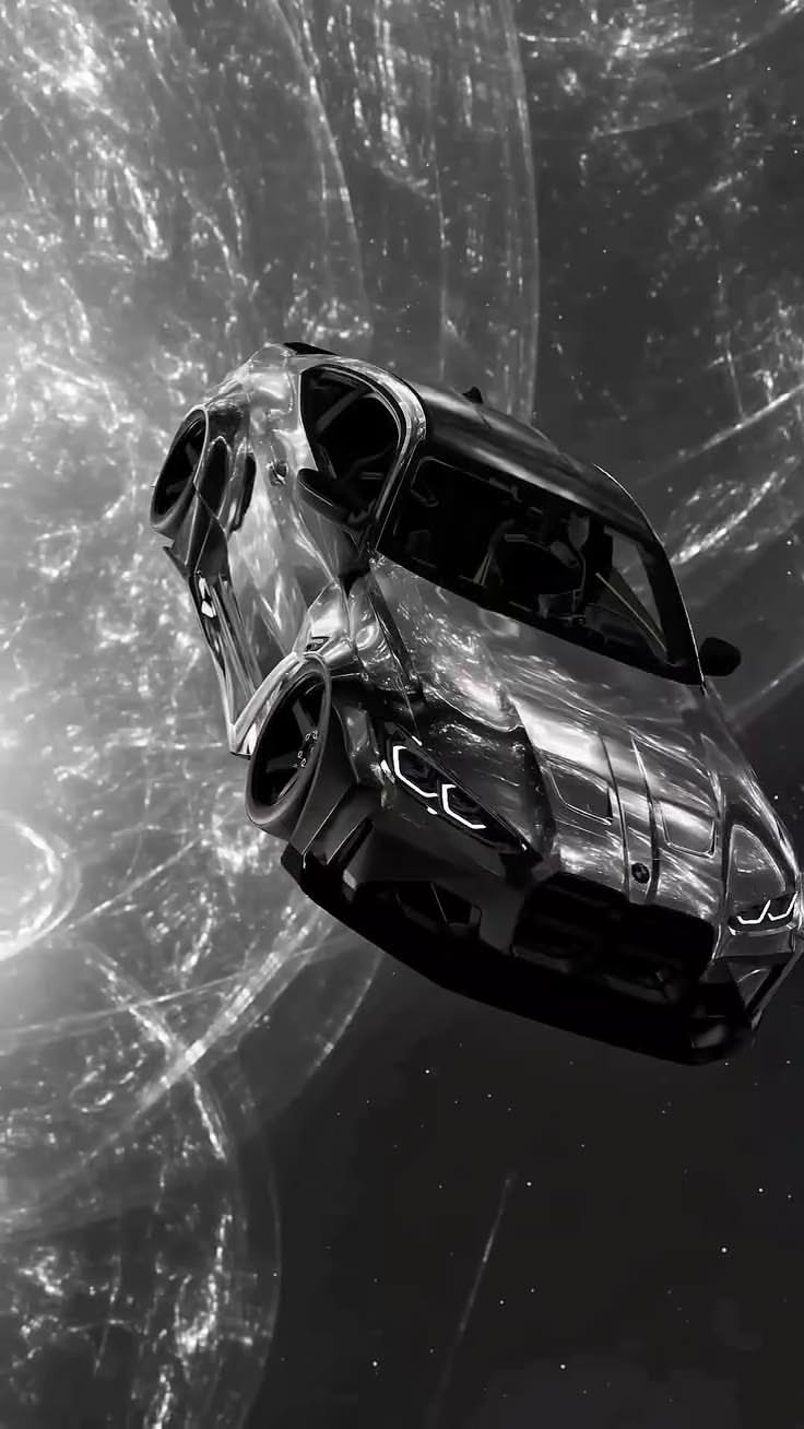 a car that is flying through the air