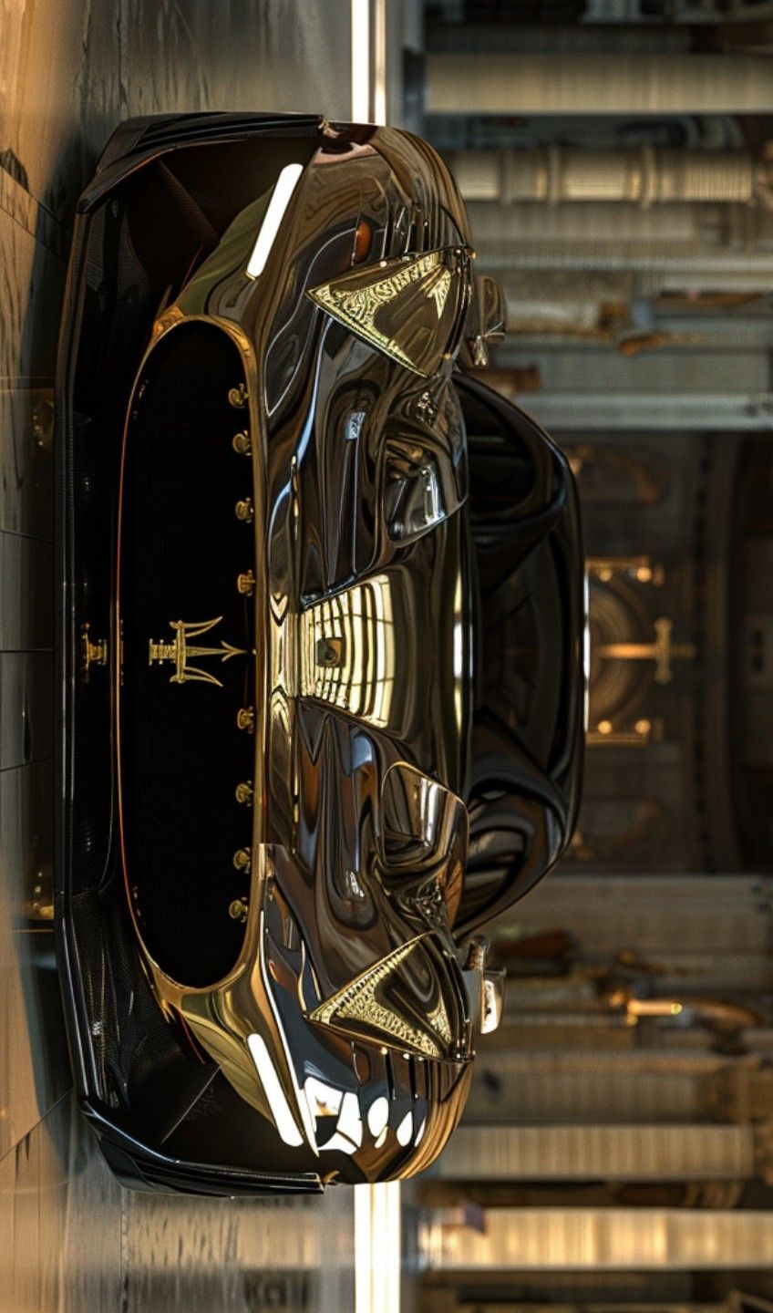 a futuristic car is shown from above in this artistic photo, it appears to have been made out of glass