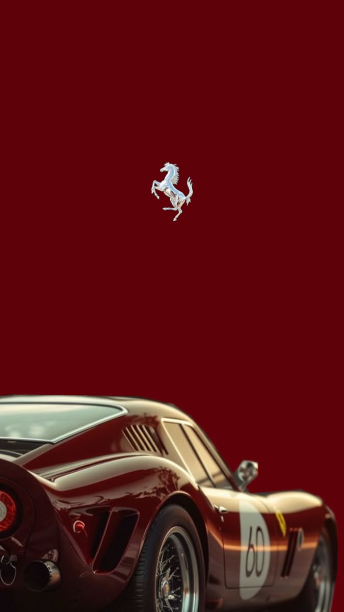 a red sports car with a white horse on the front and number 30 on the back