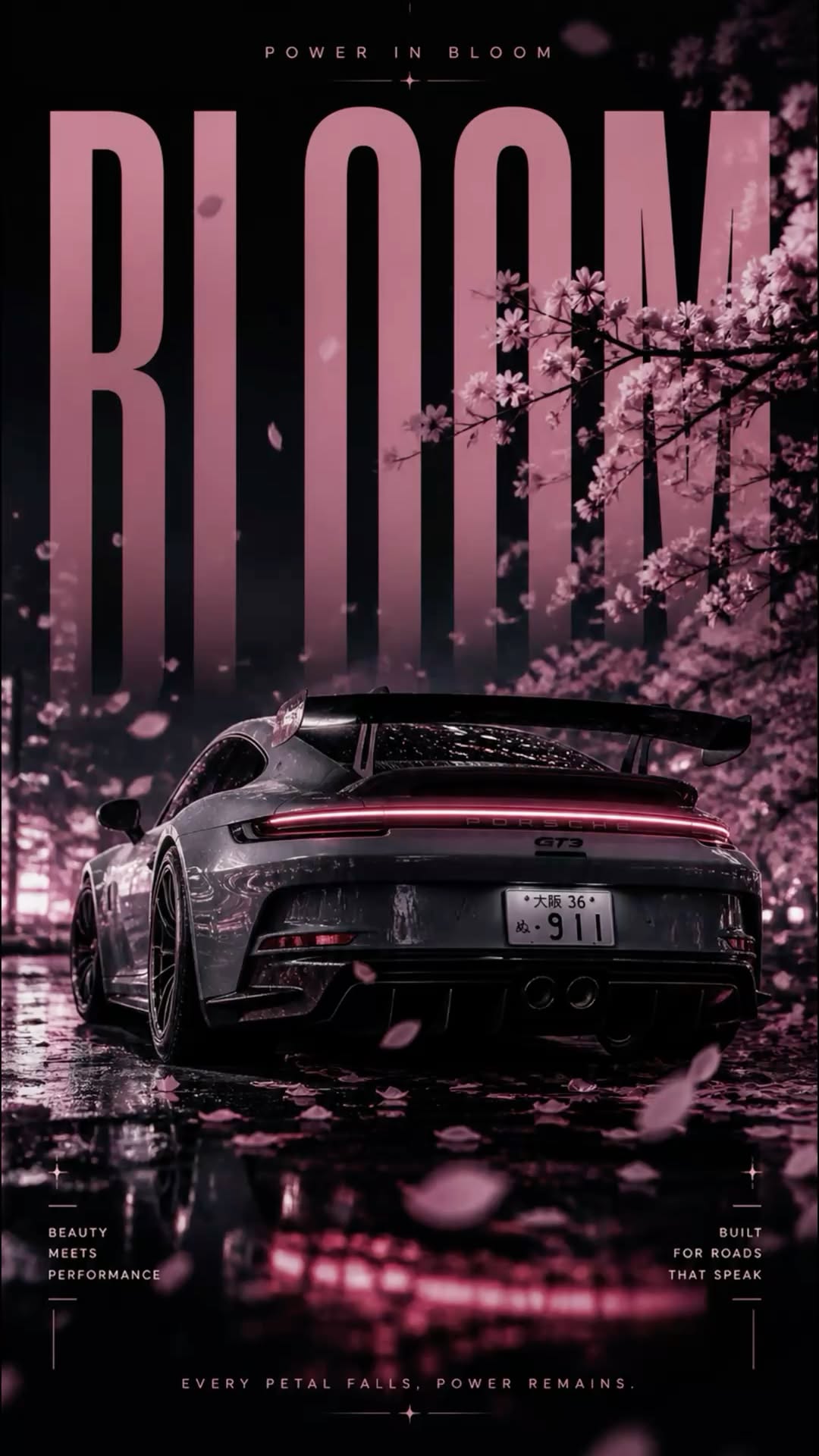 the poster for ridon is shown in black and pink tones, with an image of a